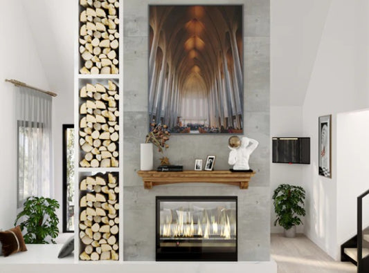 Transform Your Home Into a Winter Wonderland with a Cozy Fireplace Mantel