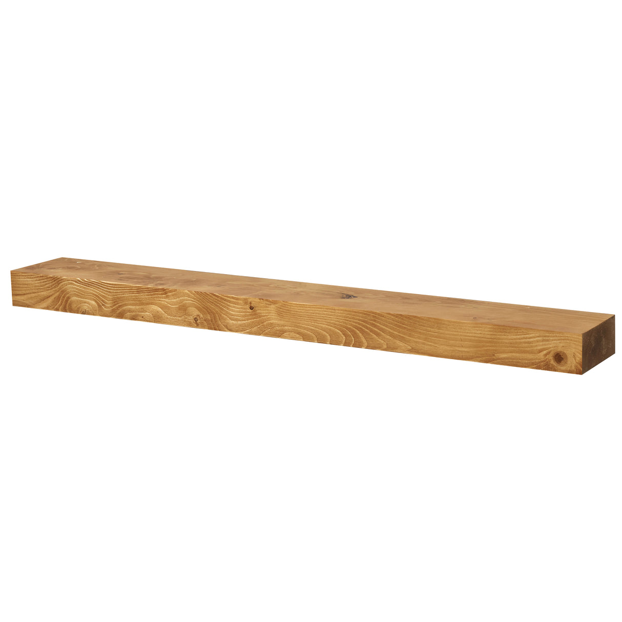 Modern Smooth Timber Fireplace Mantel