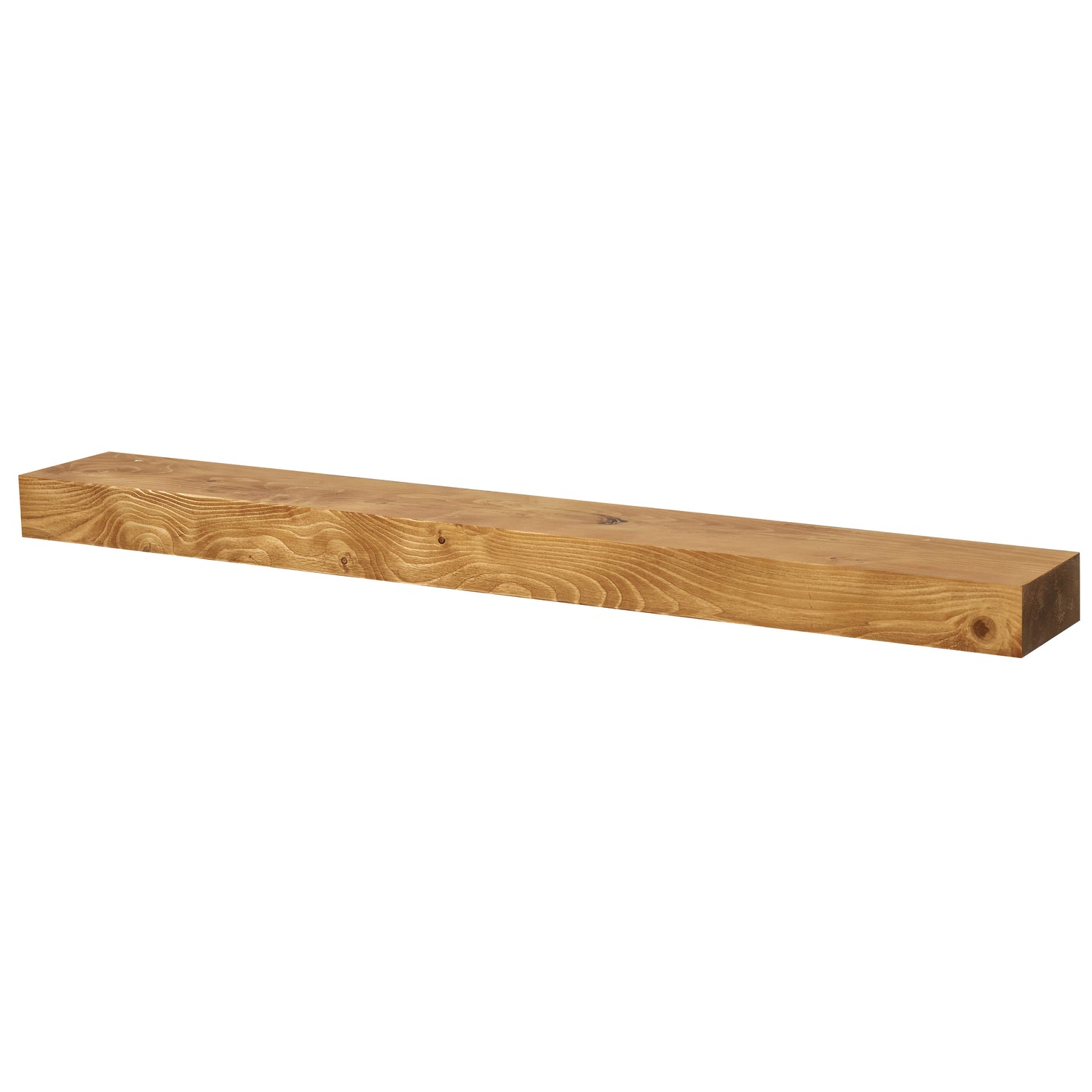 Modern Smooth Timber Fireplace Mantel