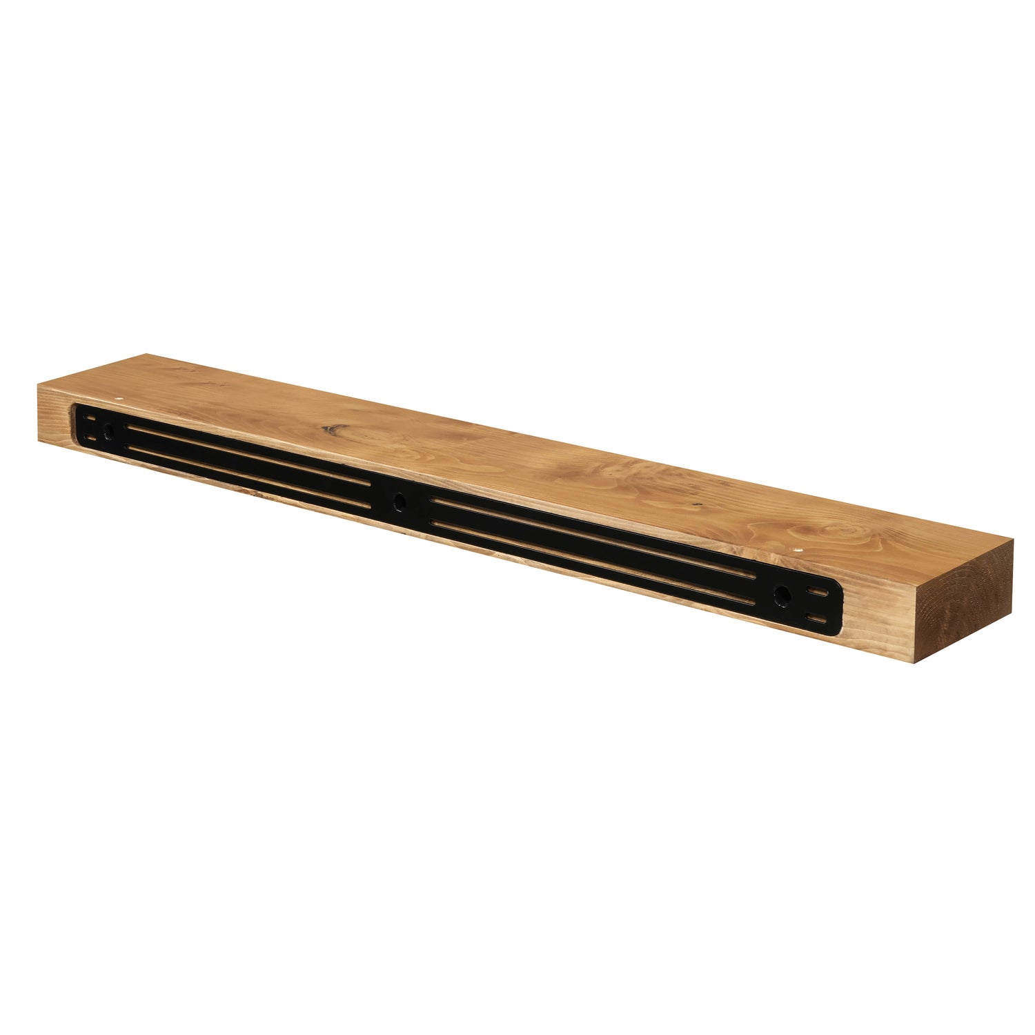 Modern Smooth Timber Fireplace Mantel