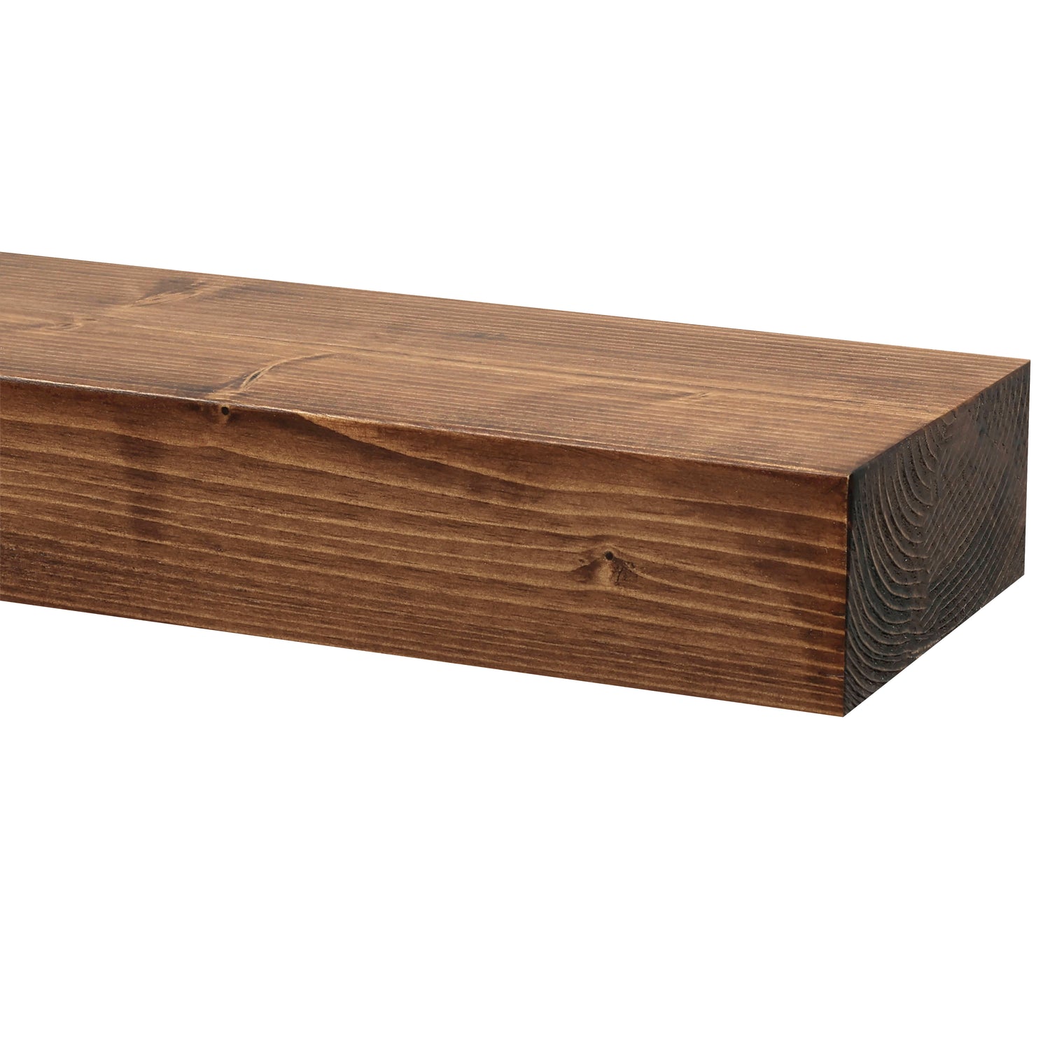 Modern Smooth Timber Fireplace Mantel