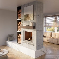 Barn Beam Mantel | Textured Real Wood Fireplace Mantel