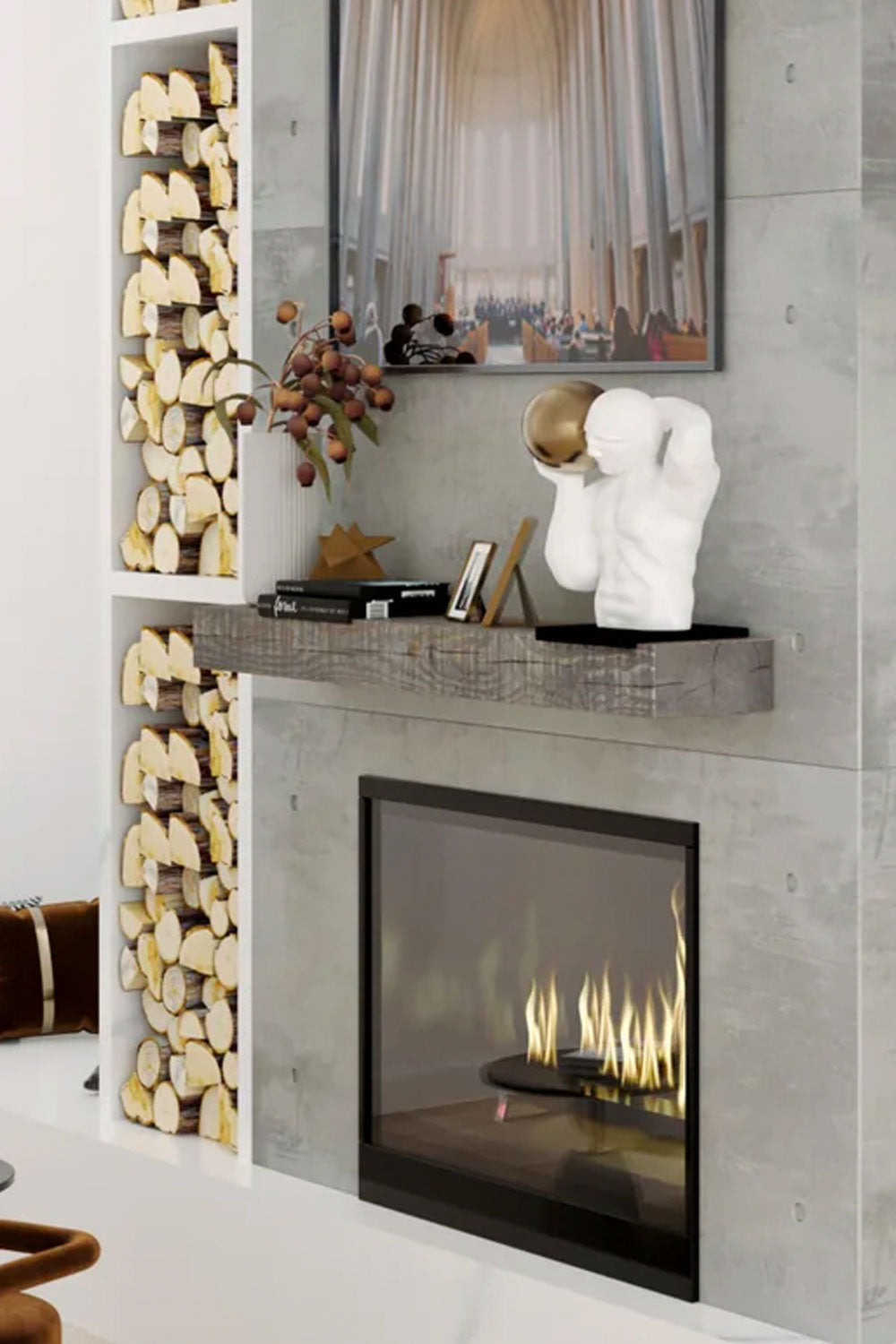 Driftwood Mantel