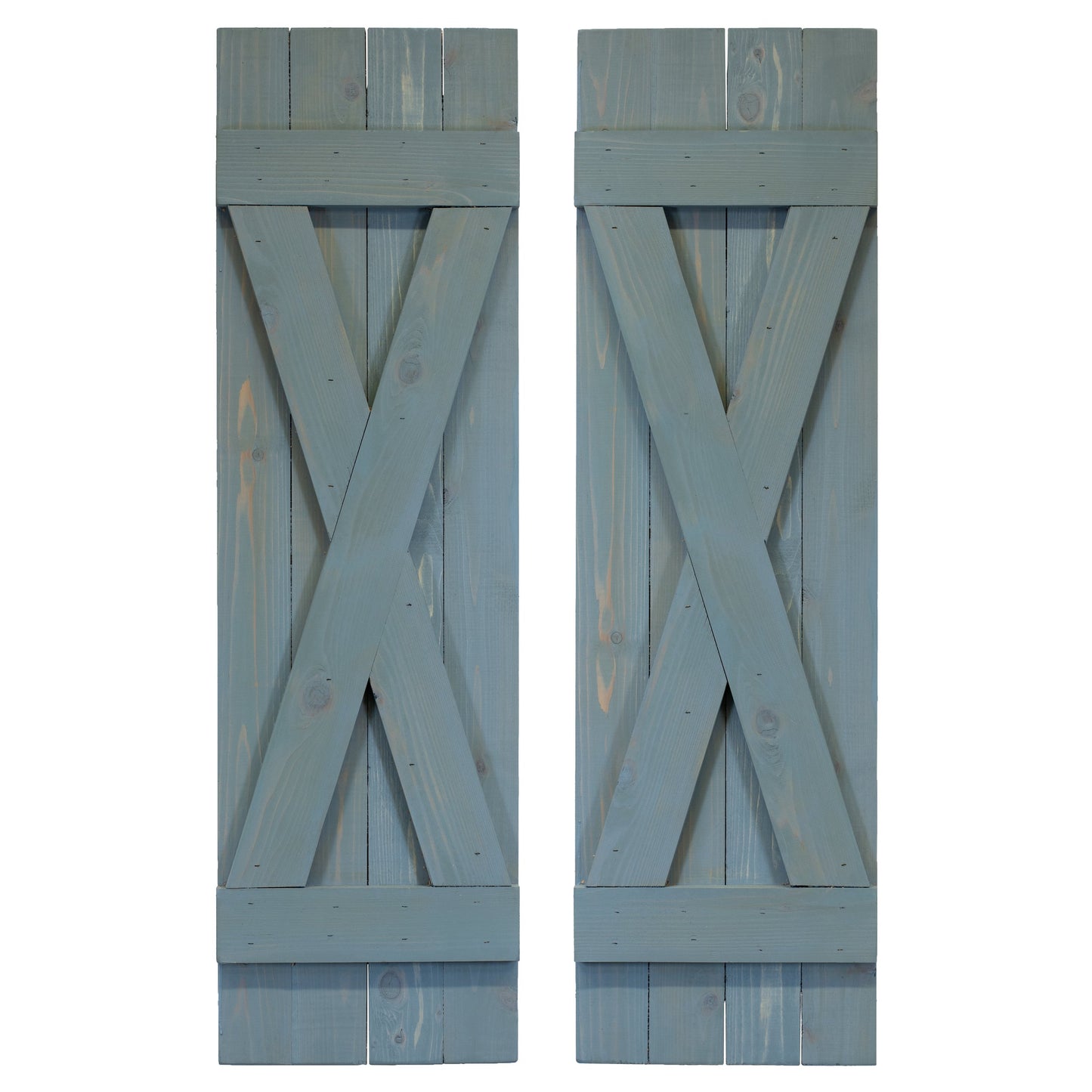 Provincial Blue X Wooden Shutters