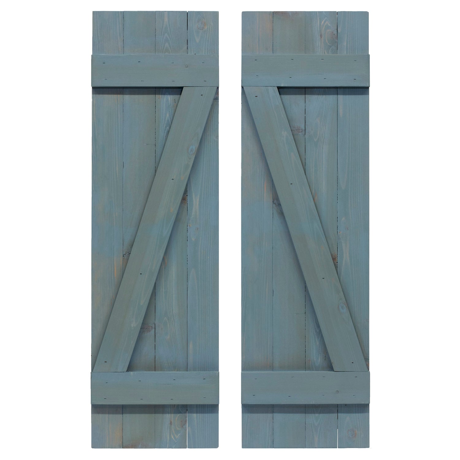 Provincial Blue Z Wood Shutters