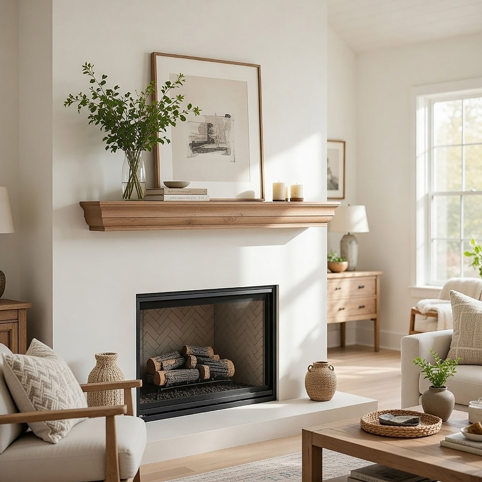 Transform Your Home Into a Winter Wonderland with a Cozy Fireplace Mantel