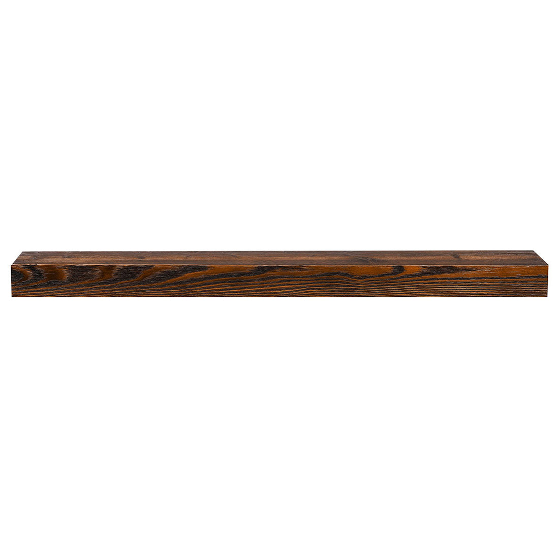 Floating wood shelf
