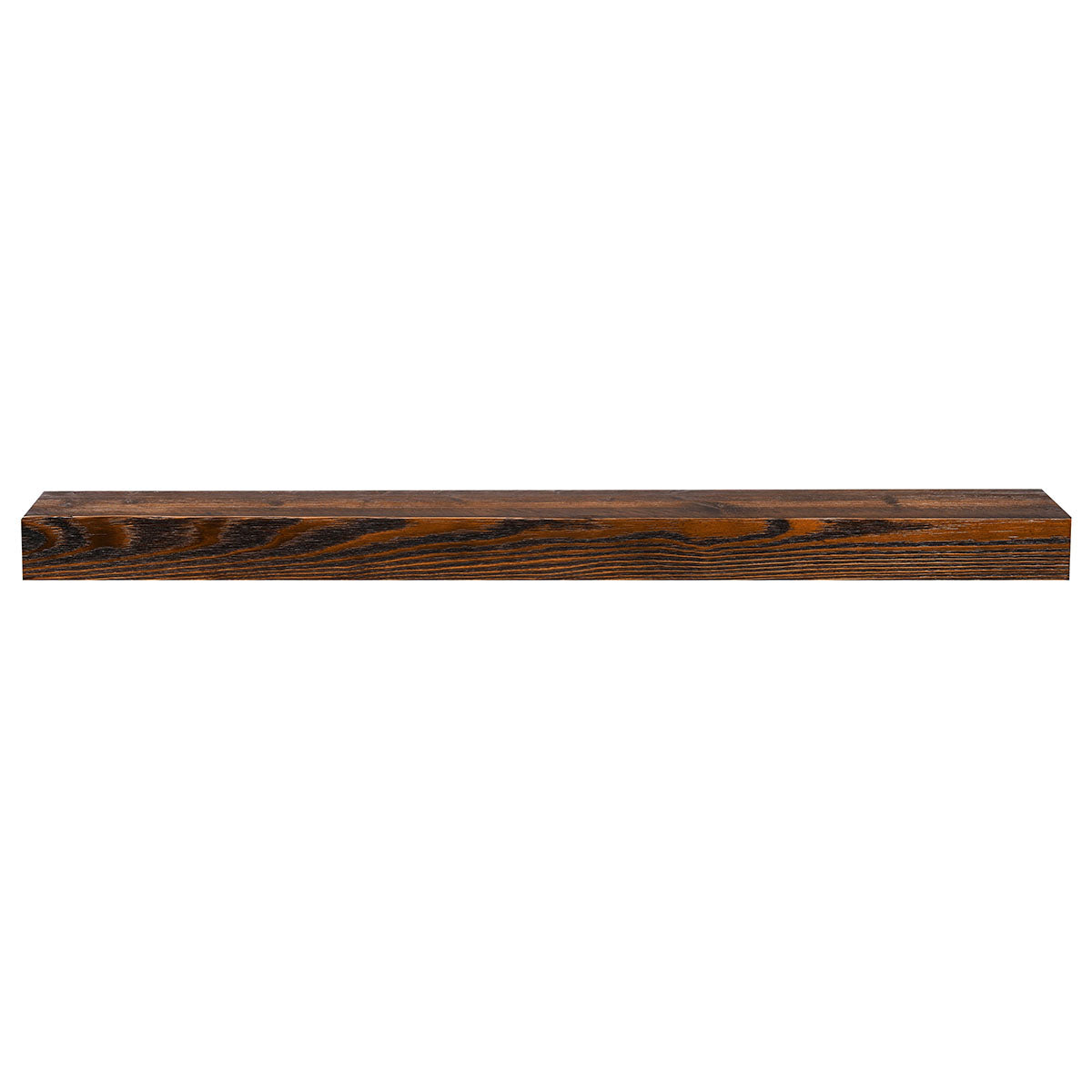 Floating wood shelf