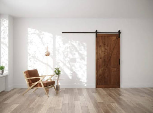 Classic Z sliding barn door from Dogberry Collections, adding character to any space with its farmhouse style design