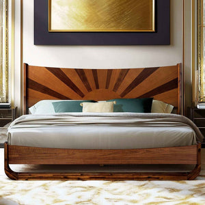Sunset Solid Wood Bed Frame With Headboard - view 12