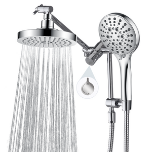 Dual Shower Head with Adjustable Extension Arm, 3-Way Diverter and Hose - view 13