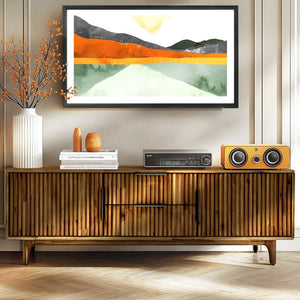 Bosk Wood Fluted TV Stand - front view