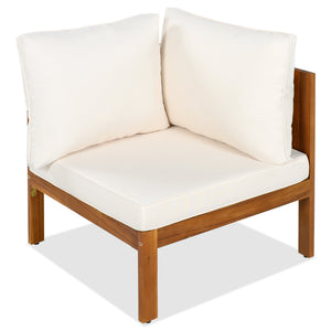 Kennedy 4 Piece Outdoor Acacia Wood Sofa Set with Coffee Table - view 14
