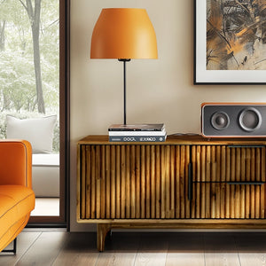 Bosk Wood Fluted TV Stand - lifestyle photo
