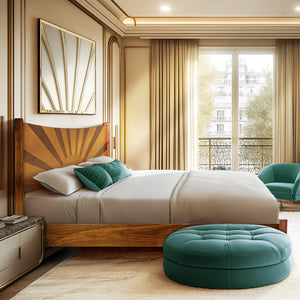 Sunset Solid Wood Bed Frame With Headboard - close-up