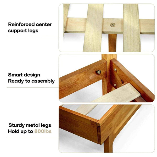 Elara Solid Wood Bed Frame - alternate view