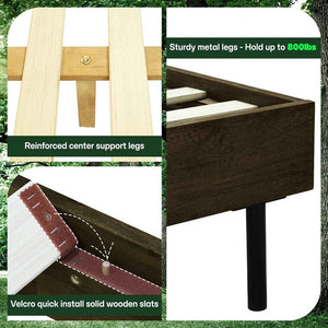 Alander Solid Wood Bed Frame - in use