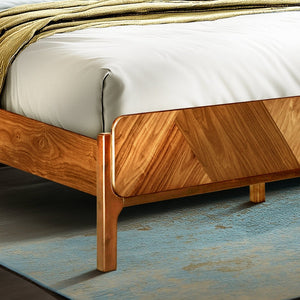 Bifrost Solid Wood Bed Frame With Headboard - in use