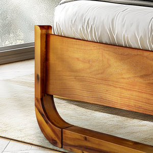 Sunset Solid Wood Bed Frame With Headboard - dimensions