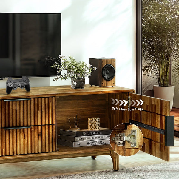 Bosk Wood Fluted TV Stand - alternate view