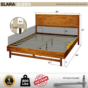 Elara Solid Wood Bed Frame - view 13