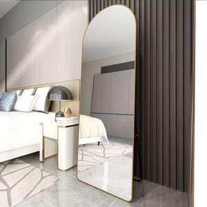 The 4th Generation Floor Mounted Full Length Mirror with Gold Frame - view 19