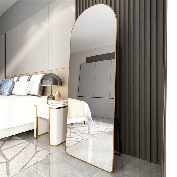 The 4th Generation Floor Mounted Full Length Mirror with Gold Frame - view 19