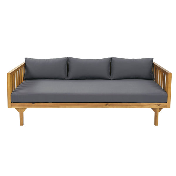Claremont 3 Seater Daybed and Acacia Wood Patio Table - lifestyle photo