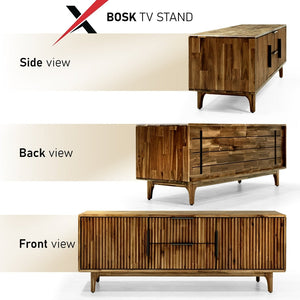 Bosk Wood Fluted TV Stand - close-up