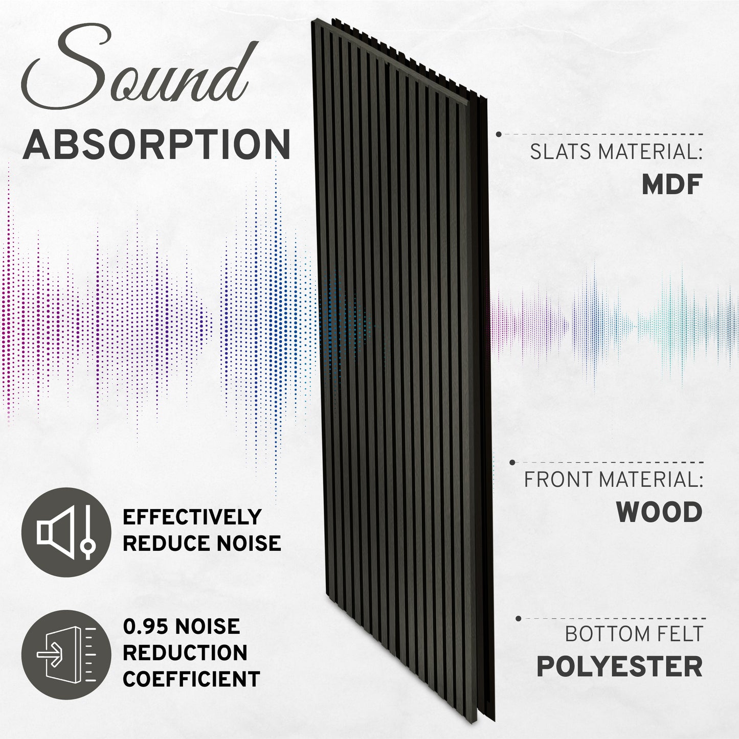 sound absorption of charcoal wood wall panels