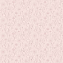 Meadow wallpaper in Blush, hand-drawn wildflowers, daisies and ferns in rose on a soft pink ground