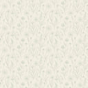 Meadow wallpaper in Linen, hand-drawn wildflowers, daisies and ferns in soft sage on a warm white ground