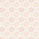 Rosie wallpaper in Blush, blush and peach line-drawn peonies on a cream ground