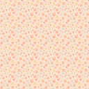 Marguerite wallpaper in Apricot, coral, pink and yellow painted flowers on an apricot ground