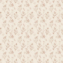 Pippa wallpaper in Rose, dusty rose flower sprigs on cream