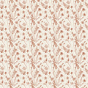 Cecily wallpaper in Terracotta, terracotta ferns and wildflowers on cream