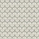 Tabitha wallpaper in Slate, slate Art Deco fans on pale sage