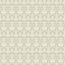 Quince wallpaper in Sage, sage green leaf damask on cream