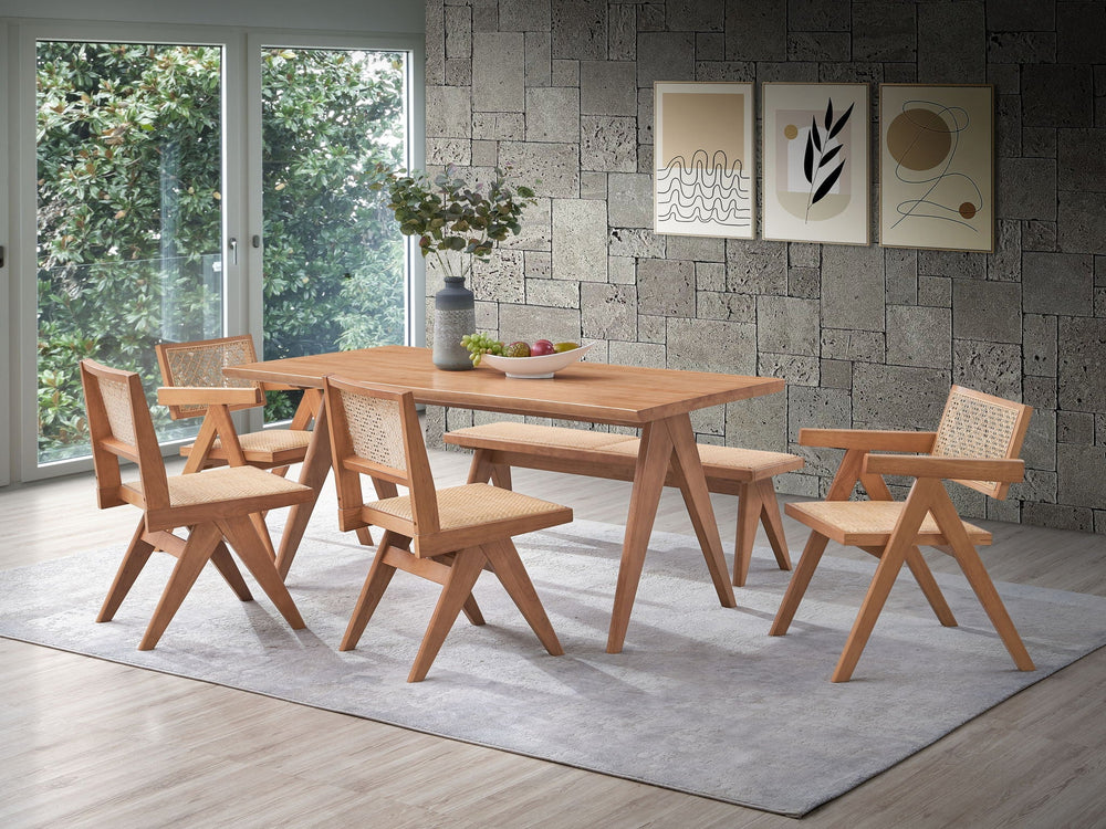 Valentina 6 Pieces Patio Furniture Set - Rattan / Natural
