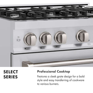 ZLINE 36' Select Dual Fuel Range Gas Cooktop Electric Convection Oven Stainless Steel HDR36 - view 11