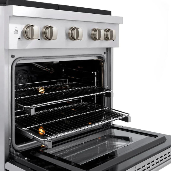 ZLINE 30'Paramount Dual Fuel Range Stainless Steel, Brass Burner, SDR-BR-30 - view 11