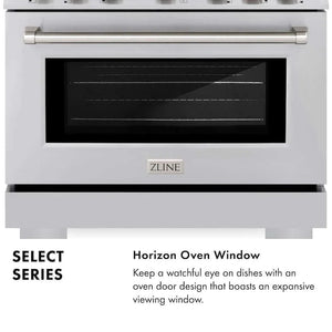 ZLINE 30' Select Dual Fuel Range Gas Cooktop Electric Convection Oven Stainless Steel HDR30 - view 12