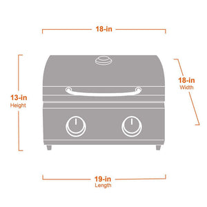 13742 | Stainless Tabletop Propane Gas Grill - lifestyle photo