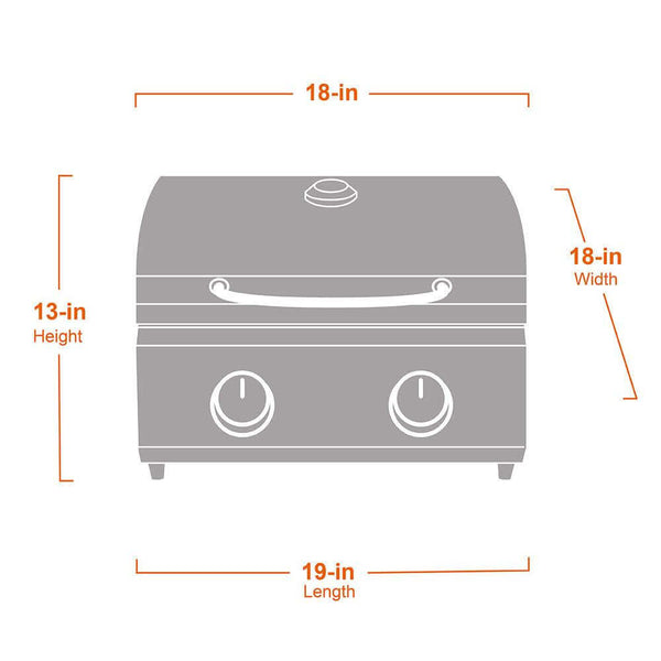 13742 | Stainless Tabletop Propane Gas Grill - lifestyle photo