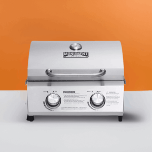 13742 | Stainless Tabletop Propane Gas Grill - side view