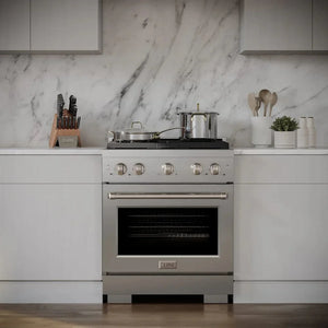 ZLINE 30'Paramount Dual Fuel Range Stainless Steel, Brass Burner, SDR-BR-30 - view 13