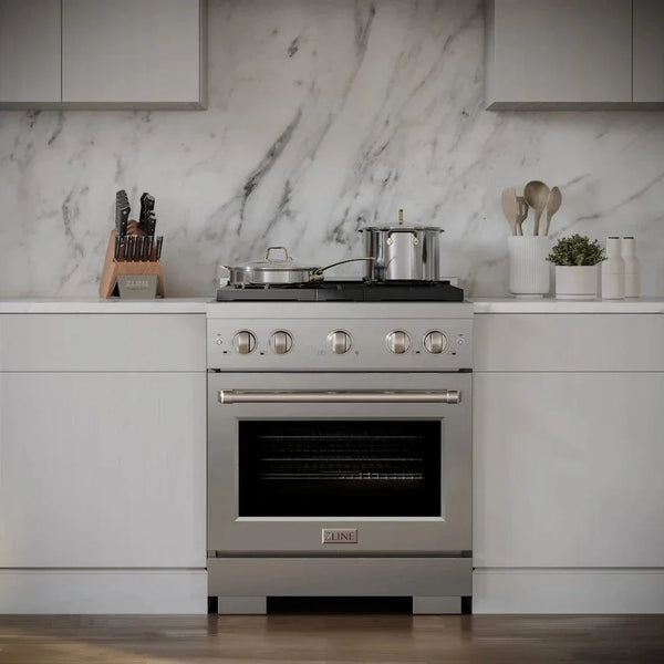 ZLINE 30'Paramount Dual Fuel Range Stainless Steel, Brass Burner, SDR-BR-30 - view 13