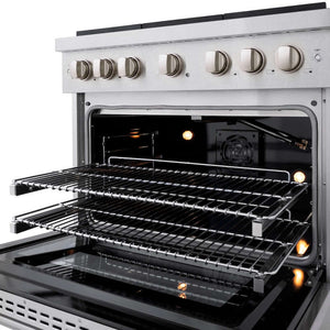 ZLINE 36'Gas Range, Convection Gas Oven , DuraSnow� Brass Burners, SGRS-BR-36 - view 13