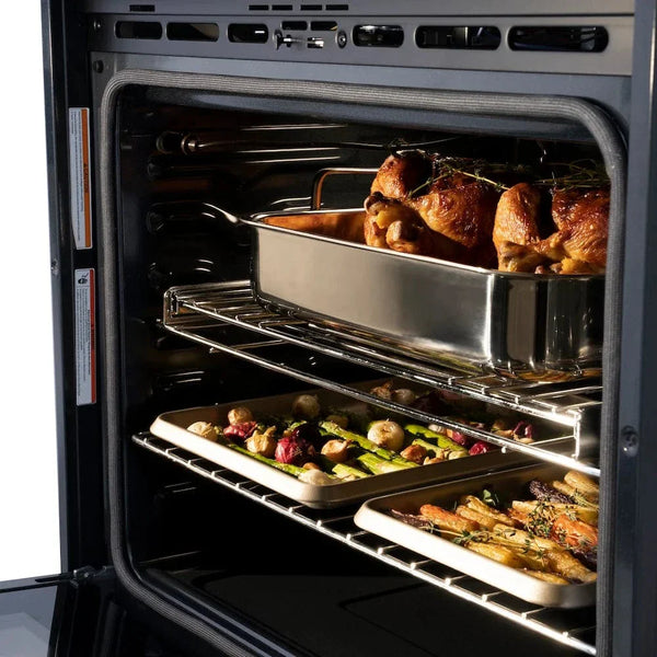 ZLINE 30'Professional True Convection Single Wall Oven, Air Fry, Self Clean, DuraSnow� Gold WASSZ-30-G - view 14