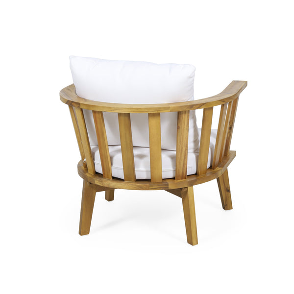 4-Pieces Acacia Wood Patio Furniture Set with Cushions - product view